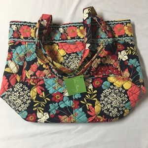Vera Bradley Happy Snails Three Pocket Tote NWT